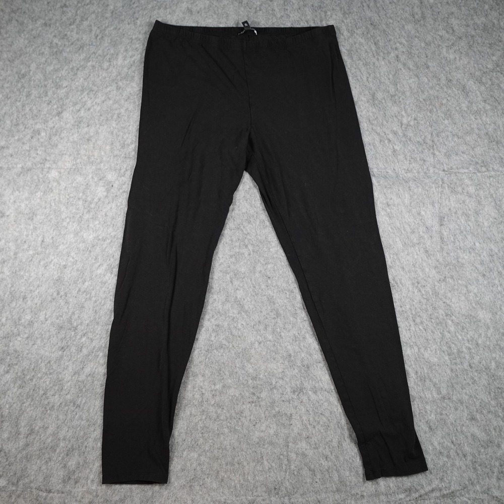 Eileen Fisher Leggings Women Large Black Tencel Lyocell Stretch Elastic Waist